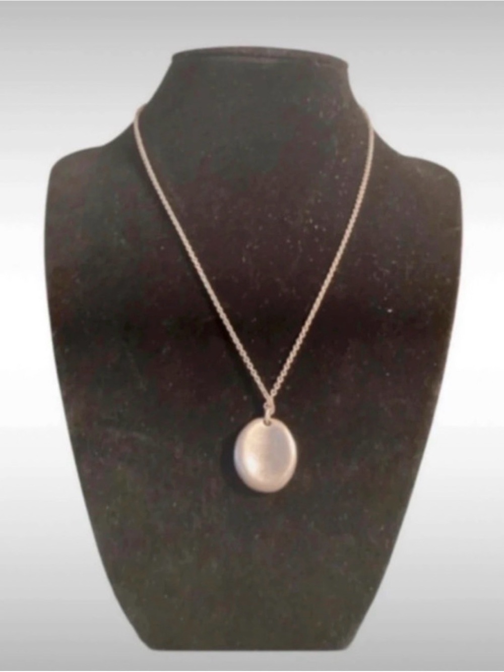 American Eagle 925 sterling silver clasp necklace with an oval pendant